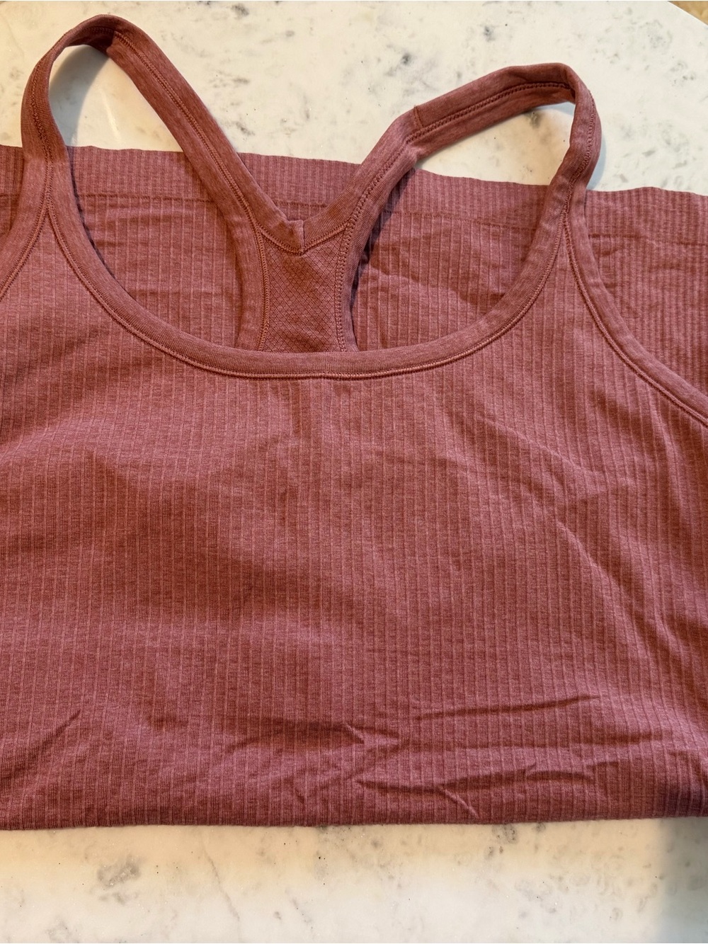 lululemon athletica Rose Colored Ribbed Racerback Tank Top - Picture 5 of 6